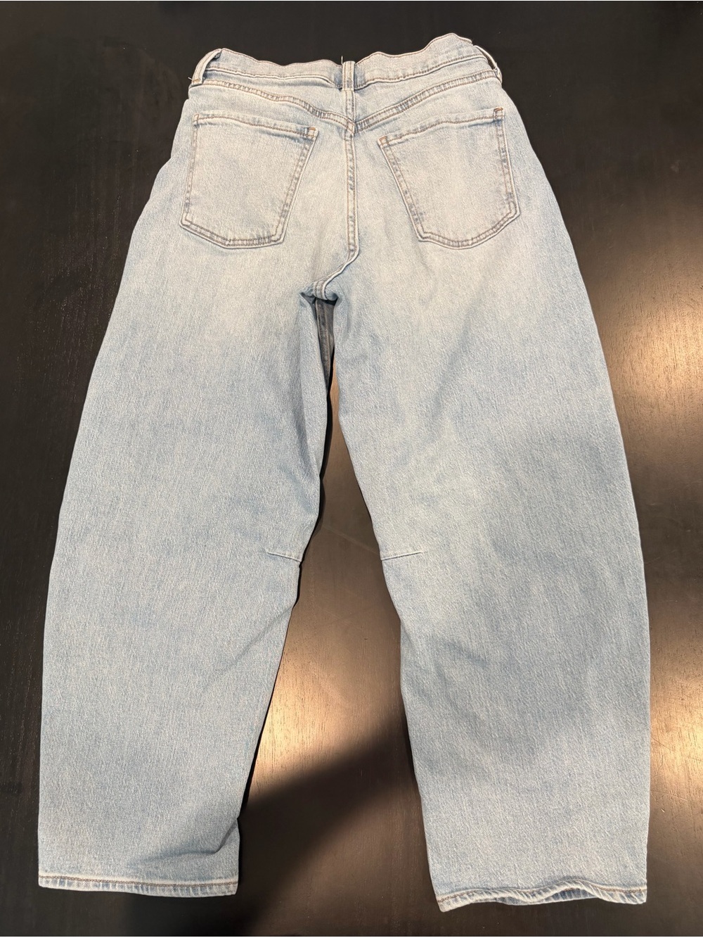Old Navy Light Blue High Rise Jeans - Barrel Leg - Picture 3 of 3